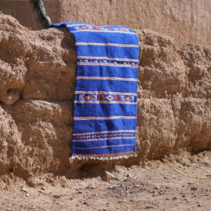 Tapis Naturel en Laine Bleue